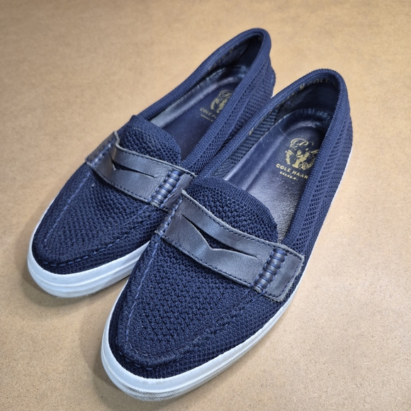 Cole Haan Shoes - Cole Haan Women's Navy Blue Knit Loafers